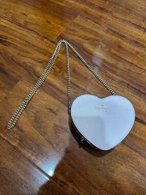 kate spade Heart Crossbody Bag in Pale Pink with Gold Chain